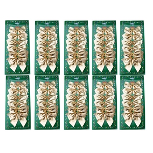 60 kleine Schleifen gold Weihnachten Weihnachtsschleifen Schleife Christbaum 7,5cm